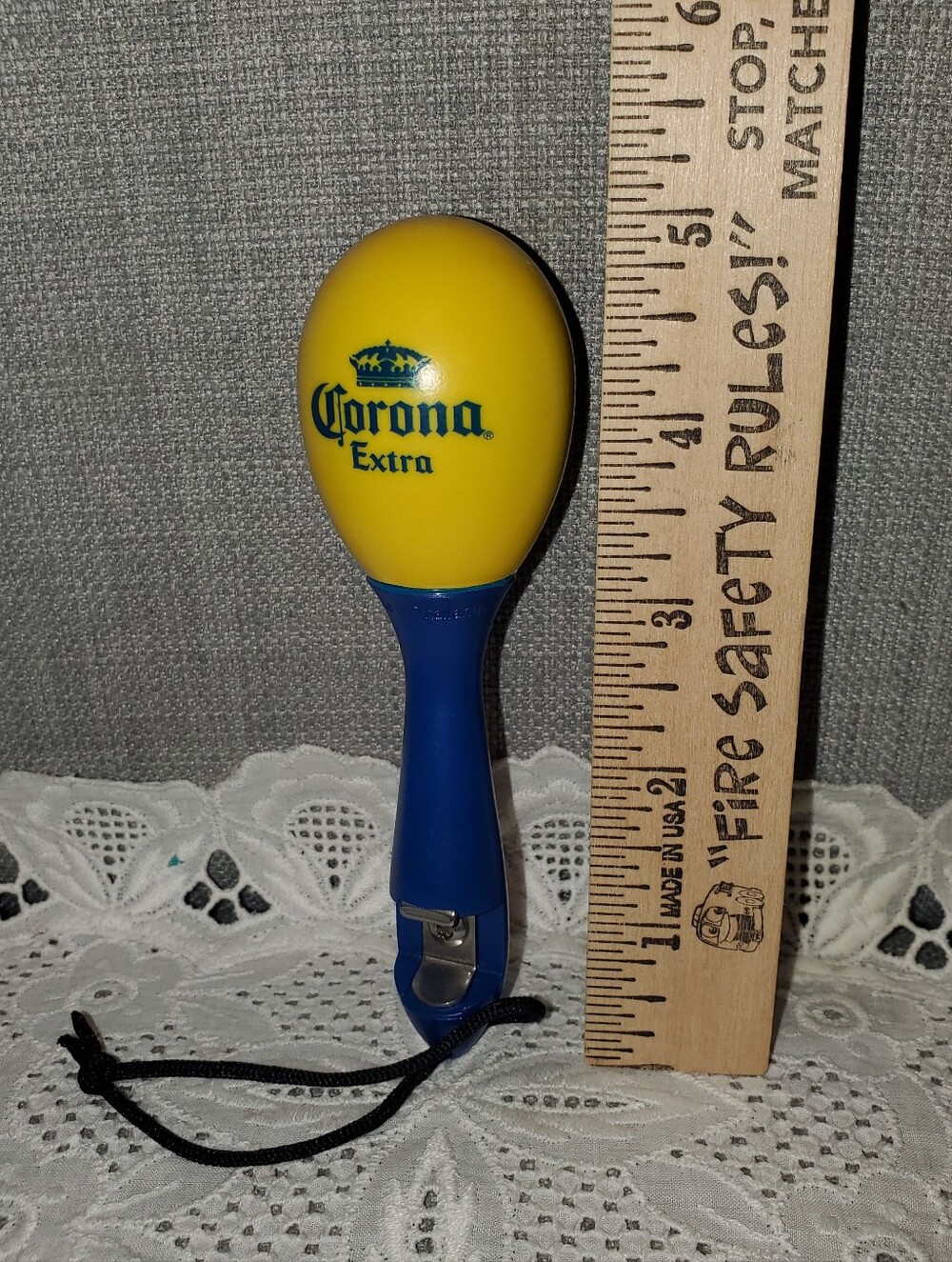 Corona Beer Vintage Handheld Maraca Shaker with Bottle Opener